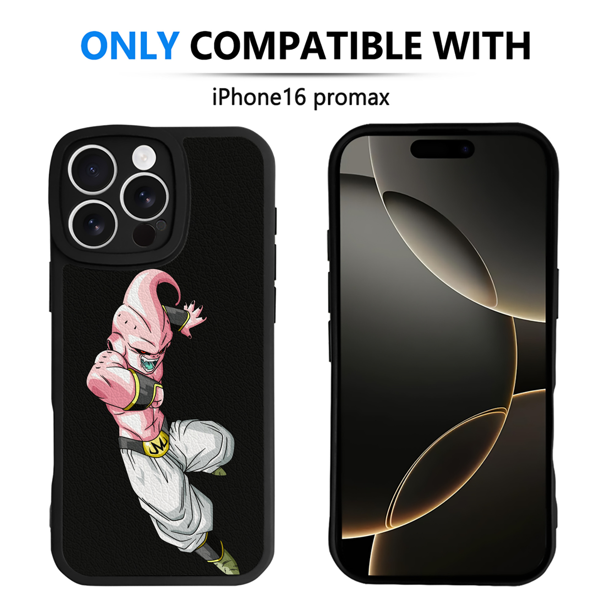 （画像用） ドラゴンボール 魔人ブウ DRAGON BALL Majin Buu 【iPhone 16シリーズ対応】シリコンスマホケース（レザー調） 材質：シリコン
